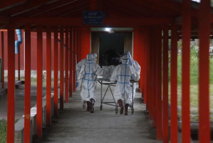 Daily infections in Myanmar have set record highs this week, pushing total fatalities to almost 3,600.PHOTO: EPA-EFE
