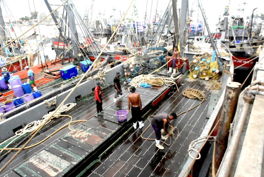 A Fishing boat seen in Myeik 