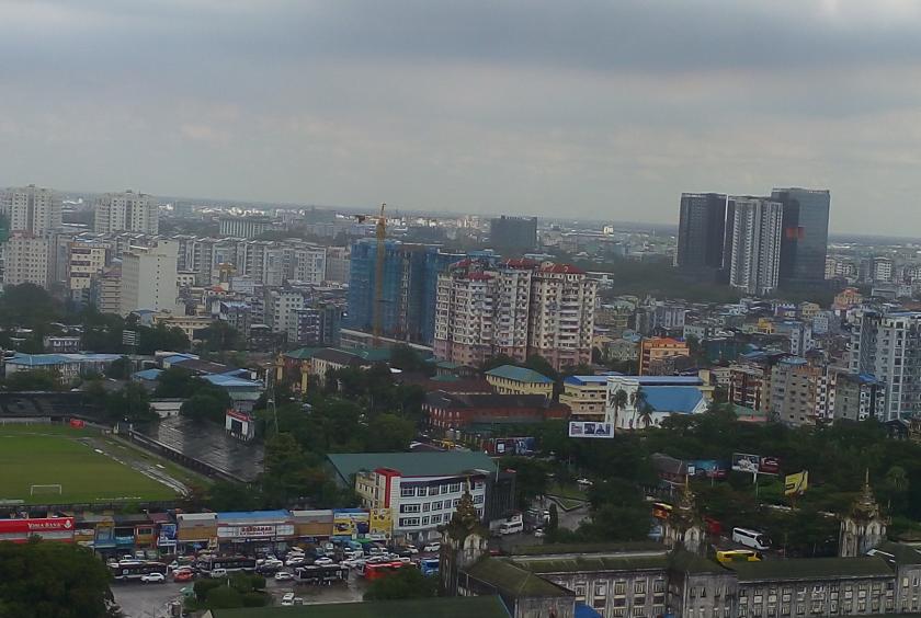 The photo shows a series of housing in Yangon, the nation’s commercial city. (Photo-Nilar)