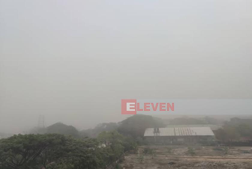  Photo caption: Air conditions in Yangon at around 7 a.m. on March 27.