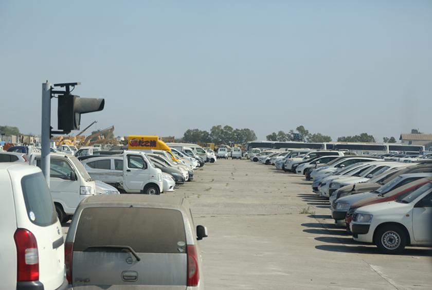Cars imported at the Thilawa Port. (Photo - Kyi Naing)