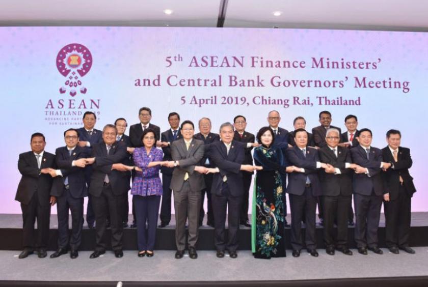 Asean finance ministers and central bank governors at the Asean Finance Ministers and Central Bank Governors Meeting in Chiang Rai, Thailand, on April 5, 2019.PHOTO: MINISTRY OF FINANCE (THAILAND)