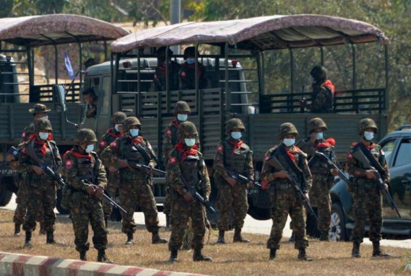 Myanmar's army staged the coup after the electoral commission rejected its accusations of fraud in the November poll.PHOTO: AFP