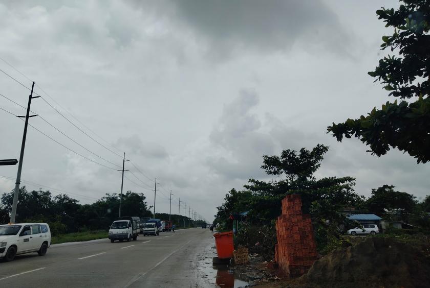 The scene of the incident in East Dagon Township.
