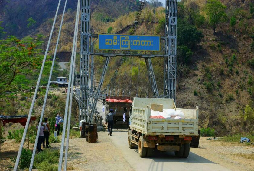 Trucks carrying basic commodities arrived in Paletwa