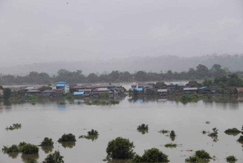 Flood water covered Sinthay Village, Hkamti Township (Photo-Sai Ohn Lwin)