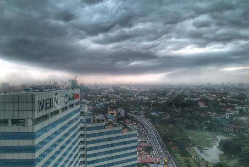 Rain clouds seen in Yangon