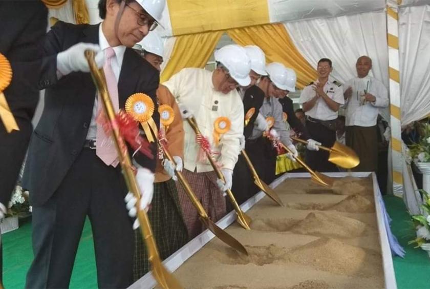 The ceremony to build Phase 1 of Yangon-Mandalay upgrading project