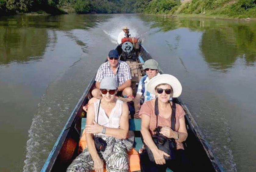 Tourists are visiting villages near Hsipaw Township