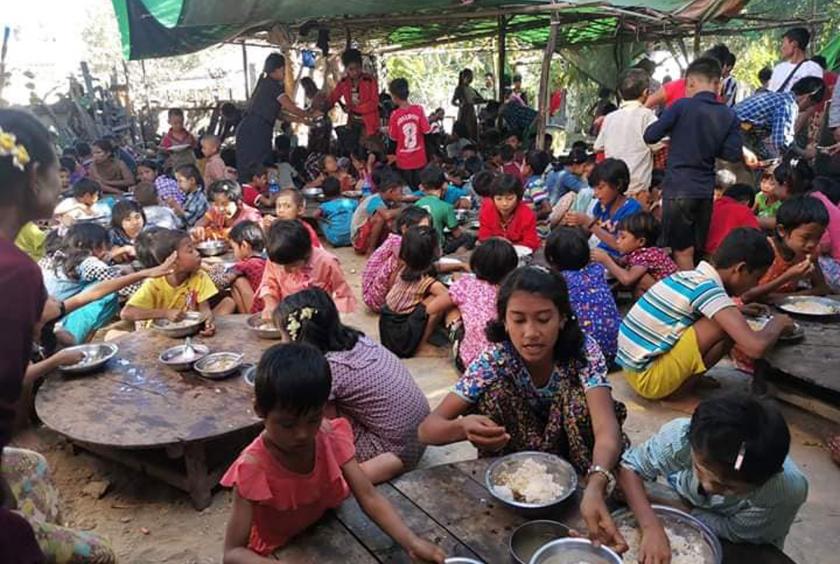 IDPs seen at Myebon Township (Photo-Kyaw Lin Thu)