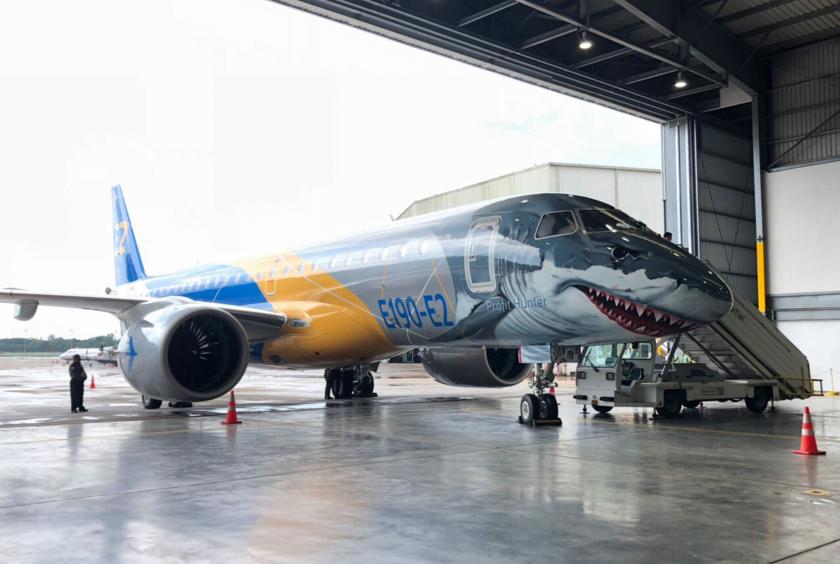 Embraer E190-E2 displays at Yangon International Airport