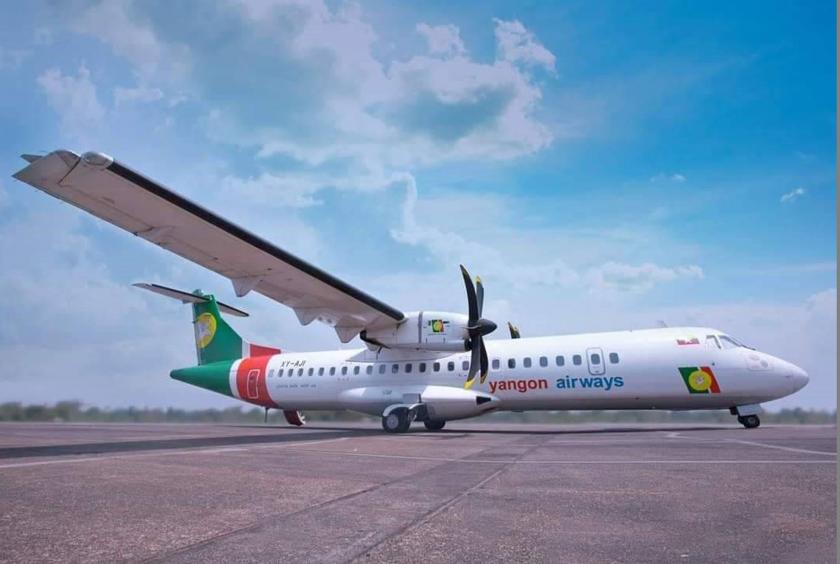 A plane from Yangon Airways