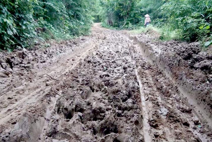 A road in rural area in Pale Township