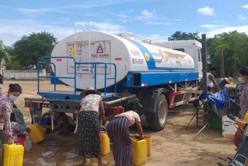 EMG, wellwishers donate 6000 gallons of water in Yesagyo Eleven