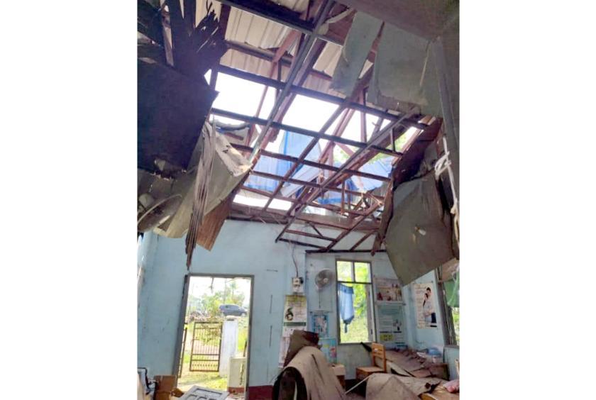 Photo-Rural clinic in Duyinseik village was destroyed as a result of explosion