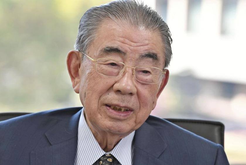 Toshifumi Suzuki, an honorary adviser of Seven & i Holdings Co., speaks during an interview in Chiyoda Ward, Tokyo, on Thursday.