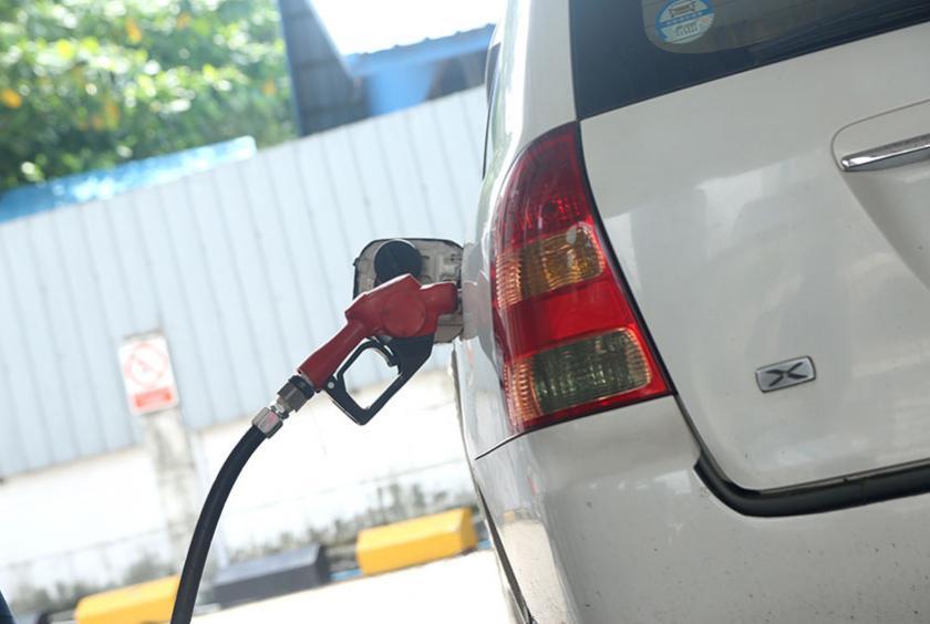 A filling station in Yangon 