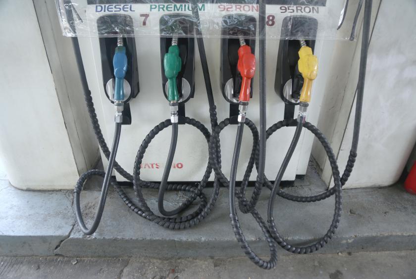 A filling station seen in Yangon city 