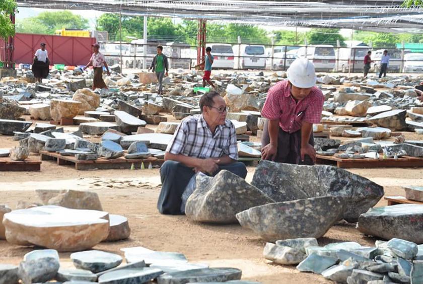 A gems emporium in progress in Sagaing