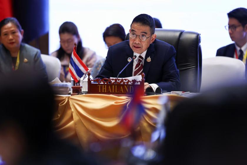 Thailand's Foreign Minister Maris Sangiampongsa attends the 57th ASEAN Foreign Ministers' Meeting at National Convention Center, in Vientiane, Laos, July 26, 2024. REUTERS/Chalinee.