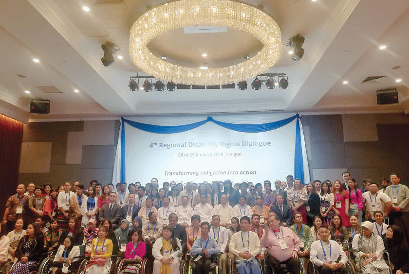 The 4th Regional Disability Rights Dialogue held at Park Royal Hotel in Yangon.