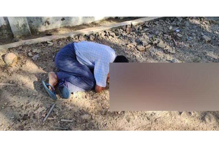 The photo showing the body of the post-primary school head who was killed went viral on social media. 