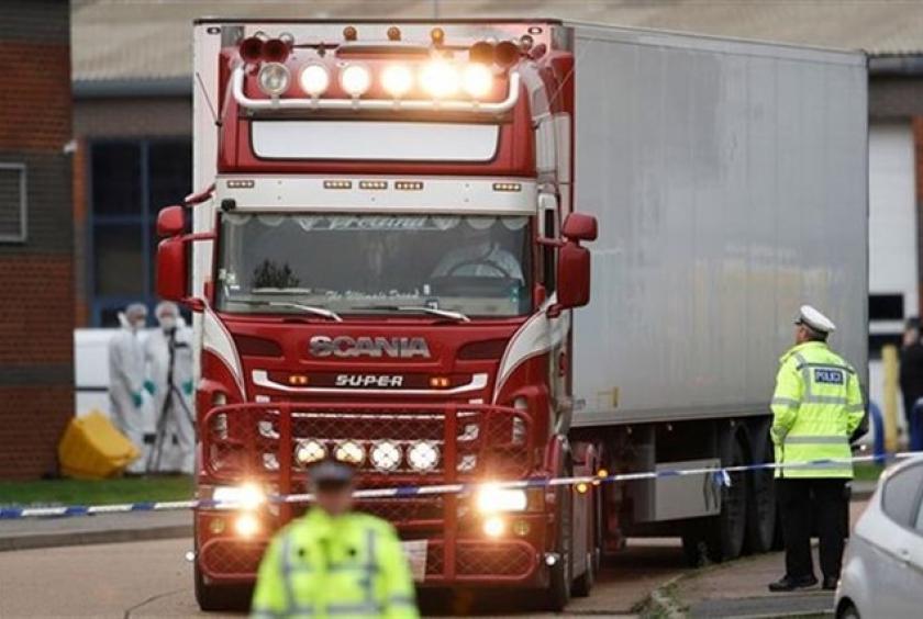 The lorry where 39 bodies were found. Photo: PA 