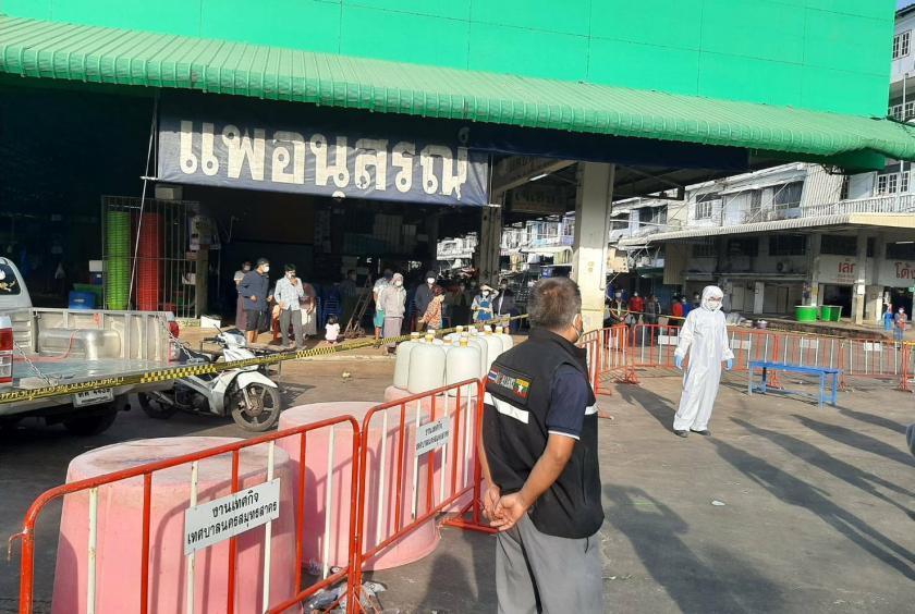 The prawn market in Mahacai is under lockdown (Photo-AAC)