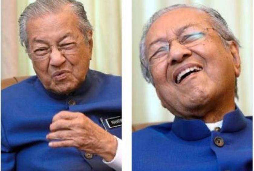 Candid moments with Dr Mahathir during the interview at yayasan Al Bukhary in Kuala lumpur. — AZHAR MAHFOF/The Star