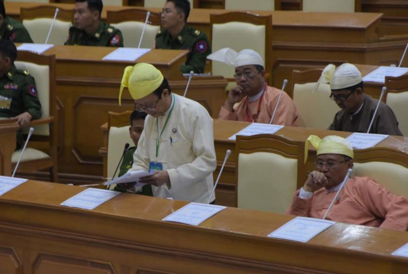 Mayor Dr Ye Lwin clarifies in parliament on February 18