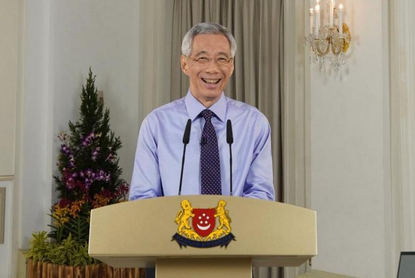 In his traditional New Year message, Mr Lee said the country had faced an unprecedented crisis, and stabilised its Covid-19 situation through enormous effort and sacrifice.PHOTO: LEE HSIEN LOONG/FACEBOOK/MCI