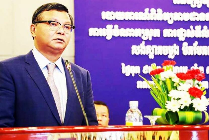 Photo credit: Minister of Education, Youth and Sport Hang Chuon Naron speaks at a workshop on the 2019 Global Education Monitoring Report in Phnom Penh on Wednesday. MinistRY of Education, Youth and Sport.
