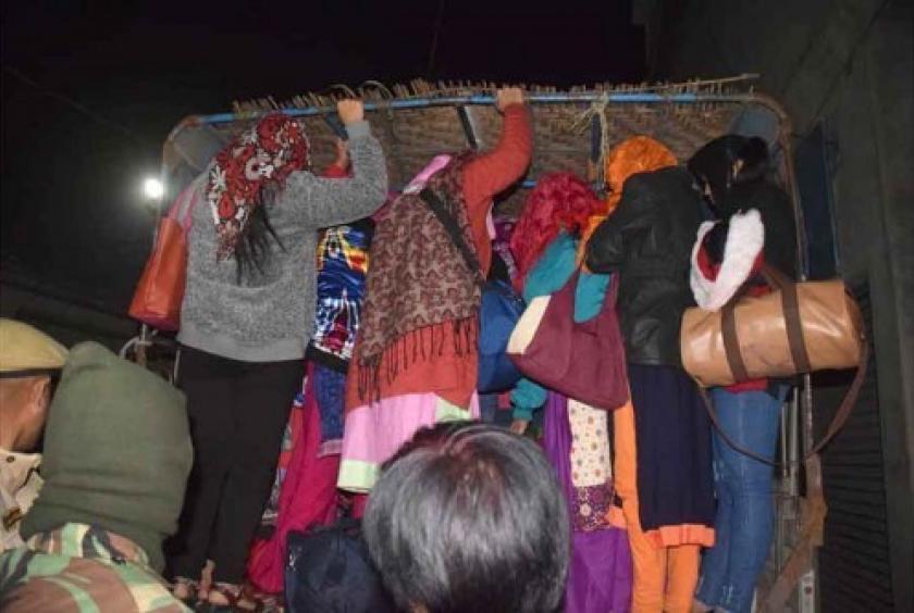 Officials have rescued 101 trafficked girls including 40 Nepalis in an anti-human trafficking rescue operation. PHOTO COURTESY: IMPHAL FREE PRESS