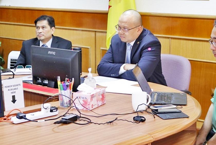 Minister of Health Dato Seri Setia Dr Haji Mohd Isham bin Haji Jaafar during the virtual meeting with the WHO. PHOTO: MOH