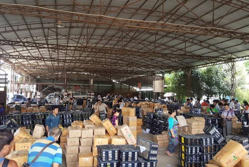 Photo shows part of Muse border trade camp (Photo-Tun Nay Hlaing)