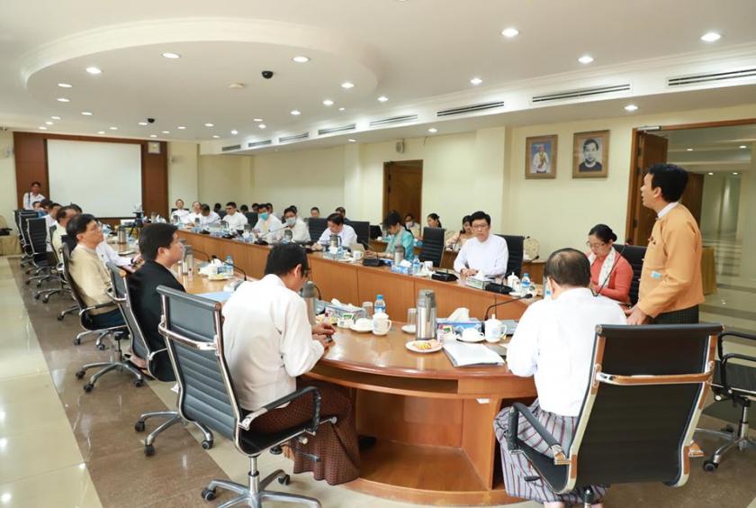 The meeting at Union of Myanmar Federation of Chambers of Commerce and Industry. (Photo-UMFCCI)