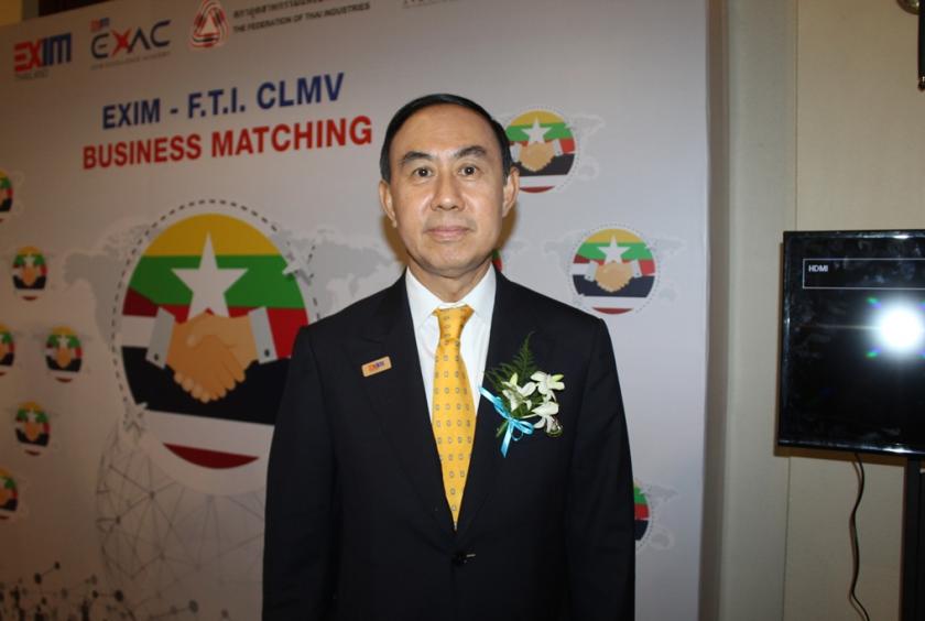 PisitSerewiwattana, president of Export-Import Bank of Thailand, at the EXIM-F.T.I CLMV Business Matching in Yangon (Photo-KhineKyaw, Myanmar Eleven)