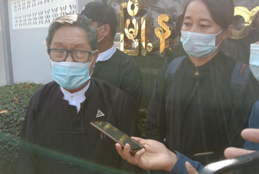 Lawyers seen helping with the cases of the President and the State Counsellor