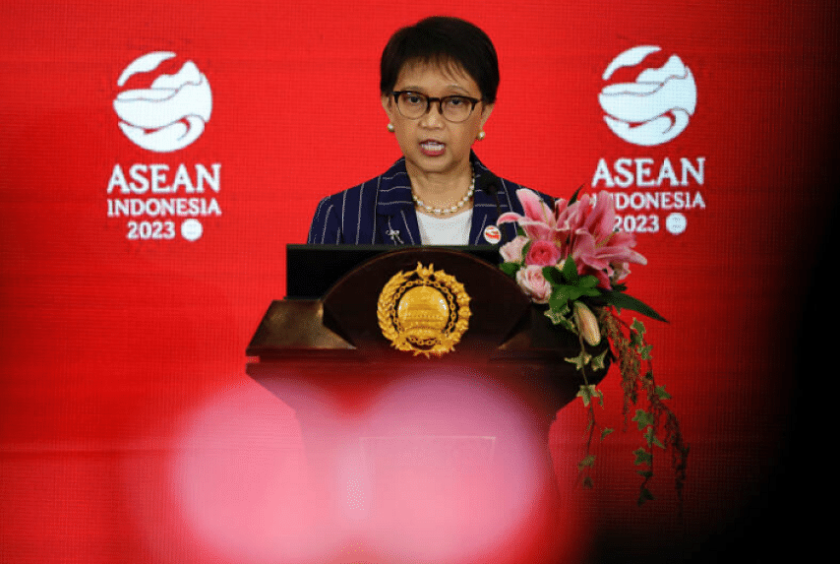 Indonesia's Foreign Minister Retno Marsudi at a news conference following the 32nd ASEAN Coordinating Council Meeting in Jakarta on Feb 3. PHOTO: REUTERS