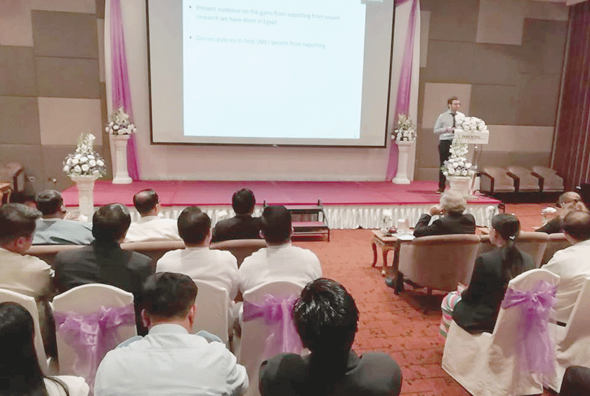 a workshop on the export promotion in Myanmar Rice Sector is held at Park Royal Hotel.