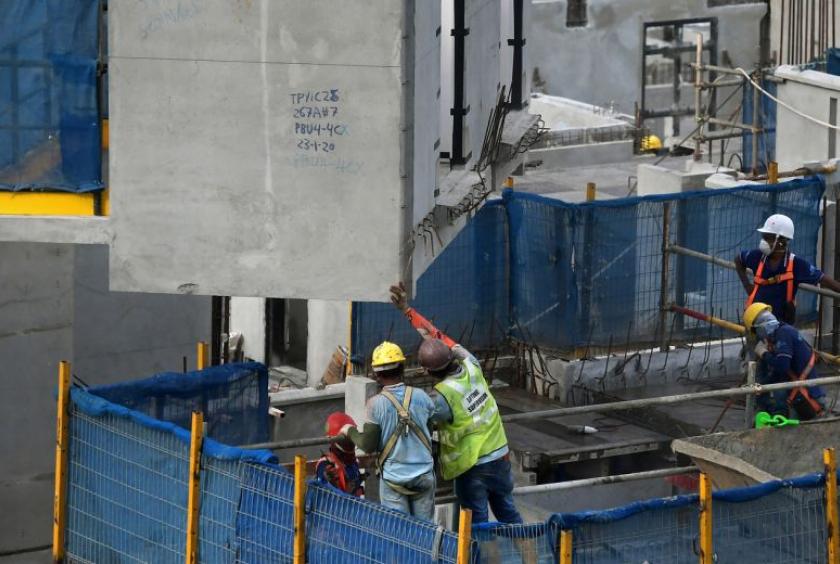 The change could help the construction sector find its feet more quickly after all workers have been tested.ST PHOTO: KUA CHEE SIONG