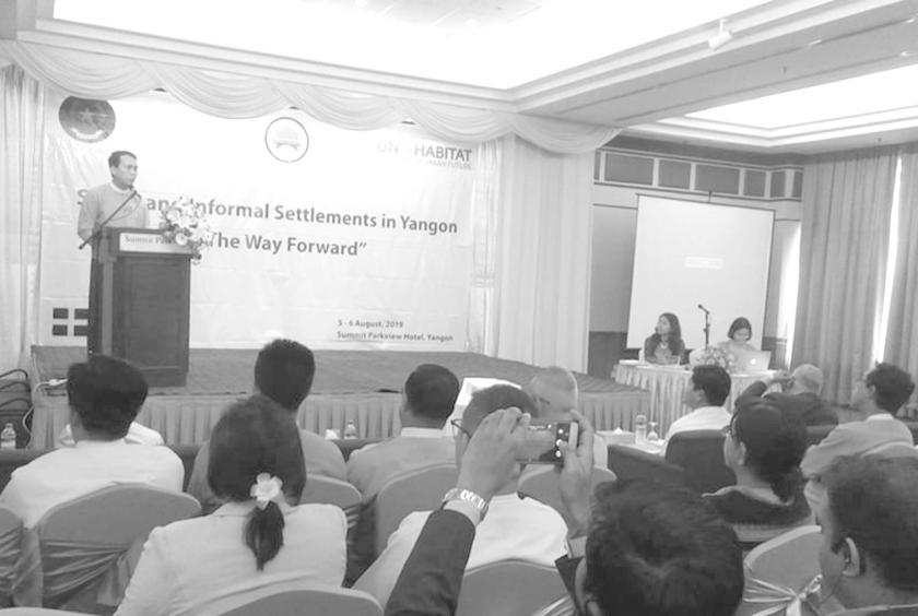 Seminar on Slums and Informal Settlements in Yangon "The Way Forward" in progress. (Photo-Nilar) 