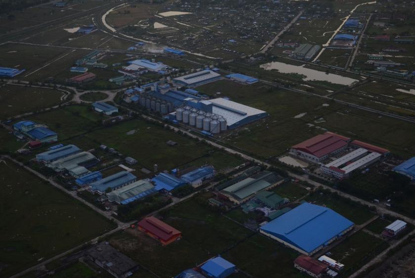 An aerial view of industrial zone in Mingaladon Township in Yangon. (Photo-Sithu Aung)