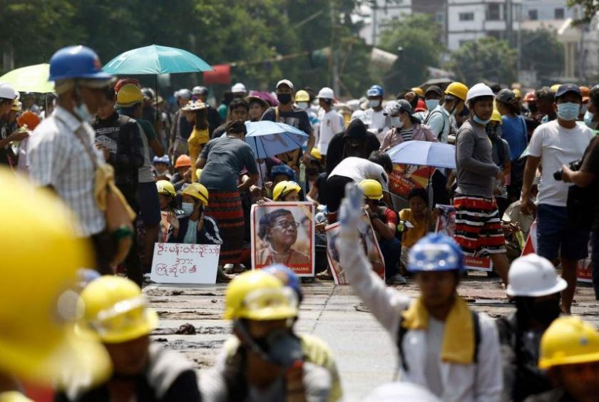 The United Nations condemned the junta's crackdown, which has seen more than 2,000 arrested.PHOTO: AFP