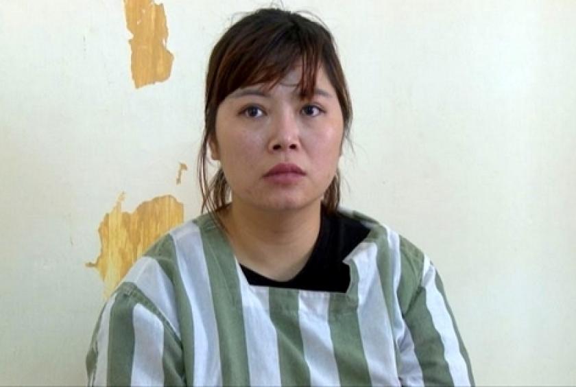 One of two suspects, Phạm Thị Huế, was arrested by Hạ Long police for running an illegal paid surrogacy ring. — VNA/VNS Photo