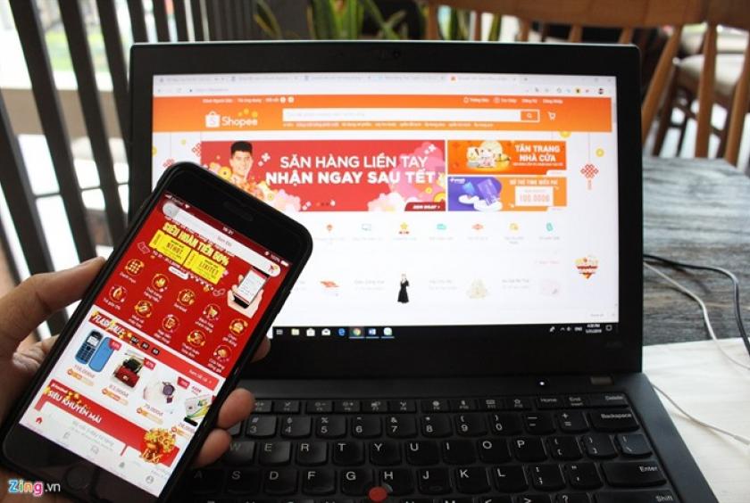 Vietnamese e-commerce floors have been bustle with many items serving buyers and sellers as the Tết (Lunar New Year) holiday is coming.— Photo zing.vn 