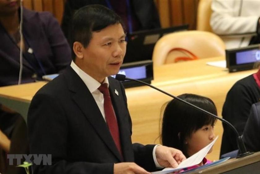 Ambassador Đặng Đình Quý, head of the Vietnamese Permanent Mission to the UN.  —  VNA/VNS Photo Hoài Thanh 