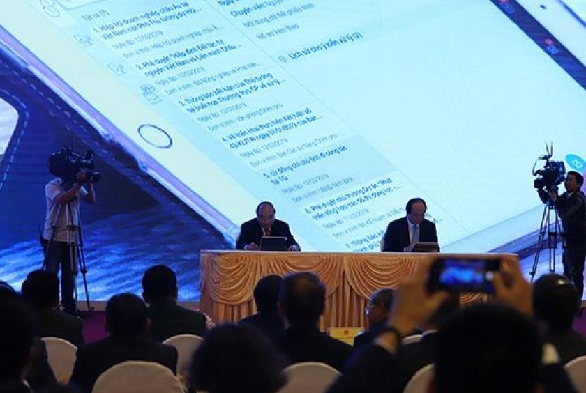 The Government Office yesterday launched the National e-Document Exchange Platform, a move towards a new-look and modern government. – Photo ictnews.vn Read more at http://vietnamnews.vn/politics-laws/506979/national-e-document-exchange-platform-launched.html#7WekKp2GU3j7eigM.99