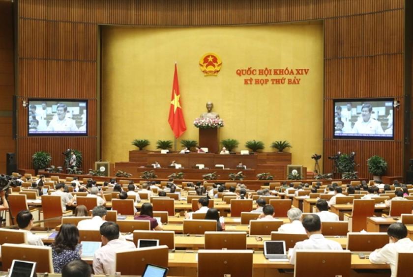 National Assembly deputies at Thursday's meeting. — VNA/VNS Photo Doãn Tấn 