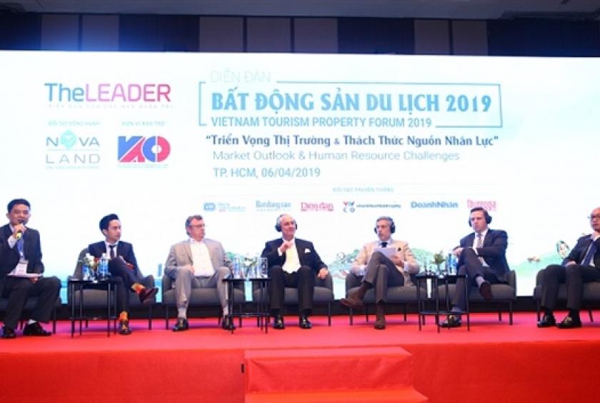A panel discussion at the 2019 Việt Nam Tourism Property Forum held in HCM City on Saturday. — Photo courtesy of the organiser 